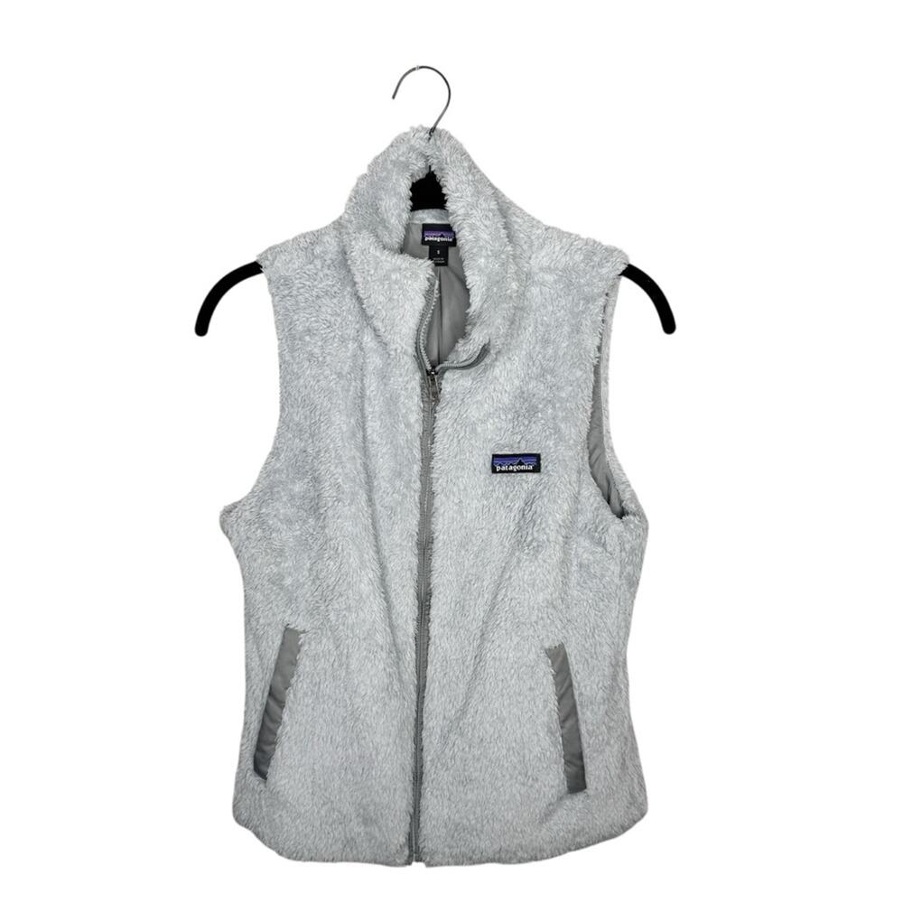 PATAGONIA / light gray Los Gatos fuzzy full zip vest / S